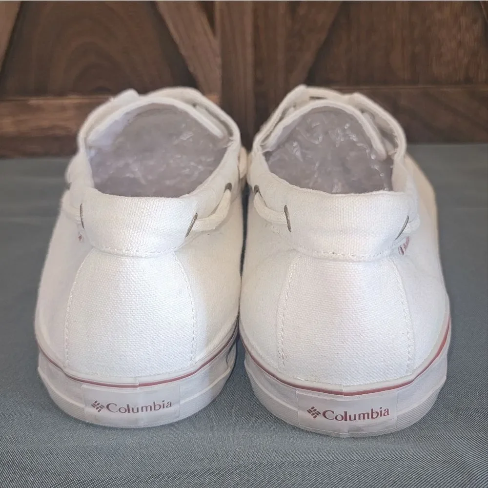 Columbia Vulc N Vent Boater Topsider Lace Shoes Seaside White Men's Size 14